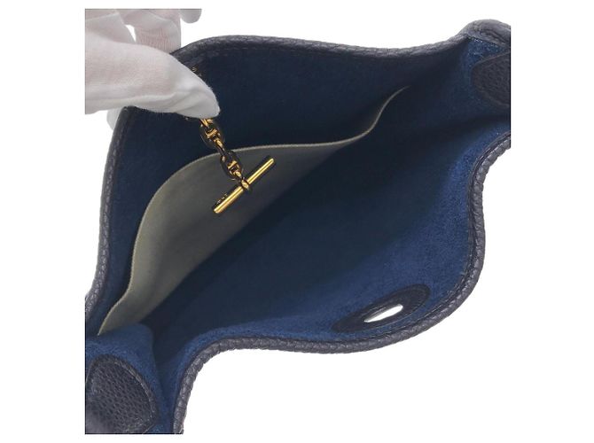 Borsa a Spalla Vespa PM Hermès Blu - vista 7