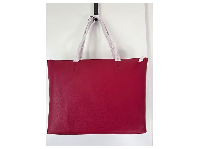 Furla rote Tasche aus genarbtem Leder Golden - Ansicht 4