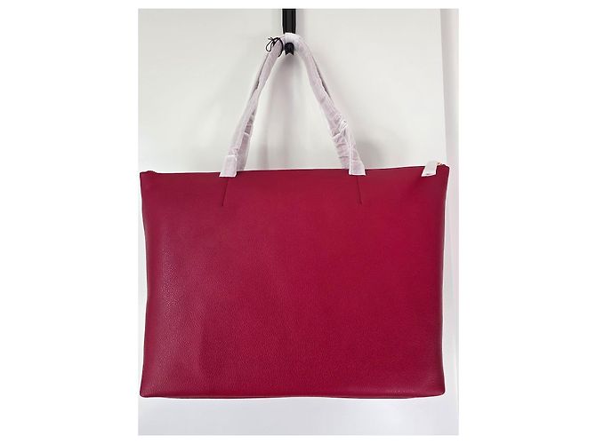 Furla rote Tasche aus genarbtem Leder Golden - Ansicht 5