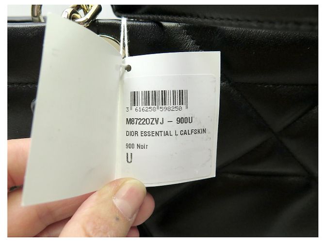 NUOVA BORSA A MANO CHRISTIAN DIOR ESSENTIAL GM IN PELLE ARCHICANNE CON TRACOLLA Nero - vista 13