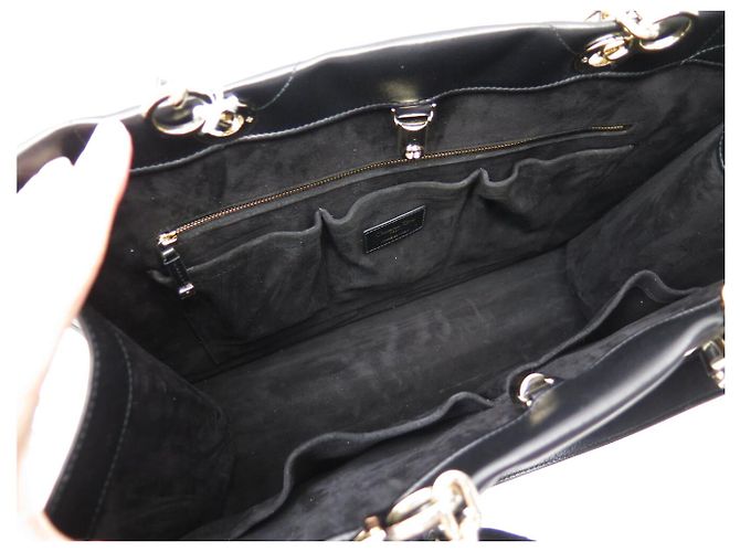 NUOVA BORSA A MANO CHRISTIAN DIOR ESSENTIAL GM IN PELLE ARCHICANNE CON TRACOLLA Nero - vista 7