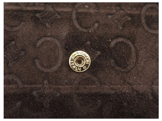 Triomphe Céline VINTAGE CELINE GRAND EMBOSSED TRIUMPH & C SUEDE WALLET Brown - view 13