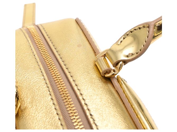 Bolsa de mão mini Antigona Leste-Oeste em couro dourado metálico da Givenchy - vista 10