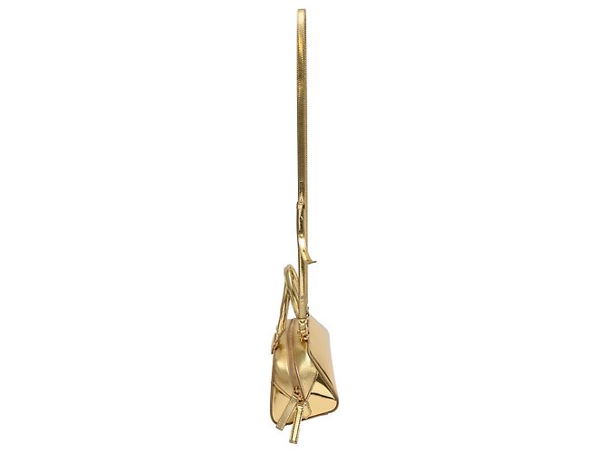 Bolsa de mão mini Antigona Leste-Oeste em couro dourado metálico da Givenchy - vista 2