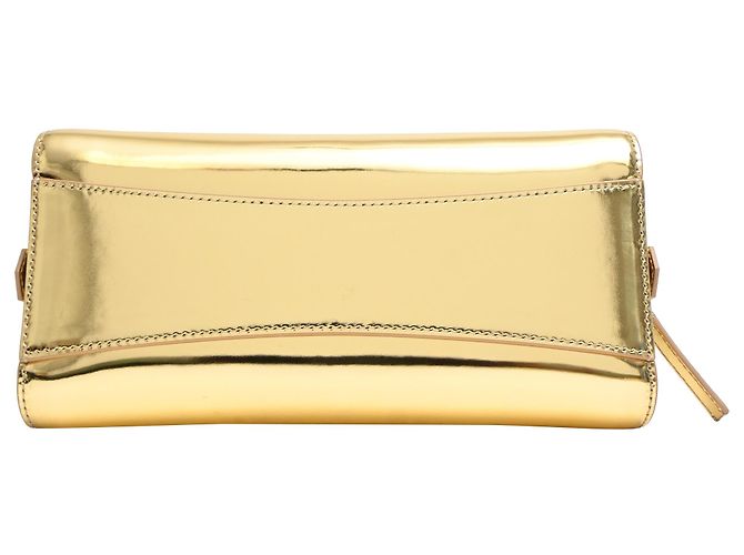 Bolsa de mão mini Antigona Leste-Oeste em couro dourado metálico da Givenchy - vista 4