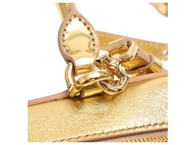 Bolsa de mão mini Antigona Leste-Oeste em couro dourado metálico da Givenchy - vista 9
