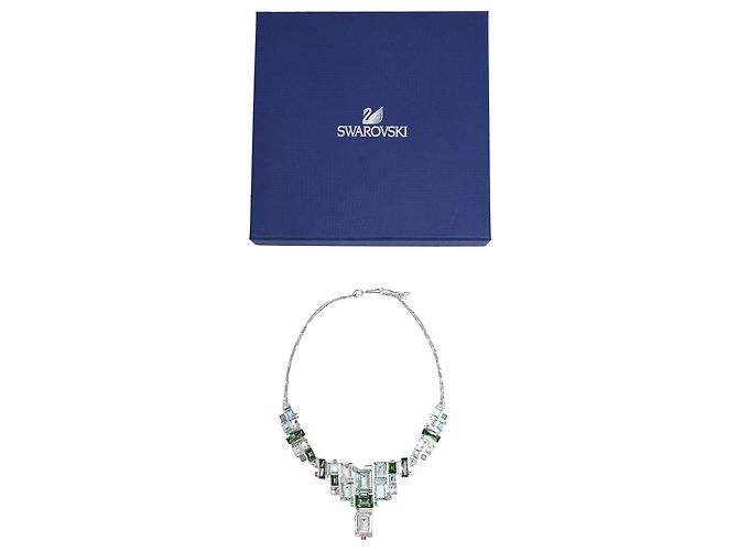 Collana Geometrica Swarovski Reload in Rodio Multicolore - vista 6