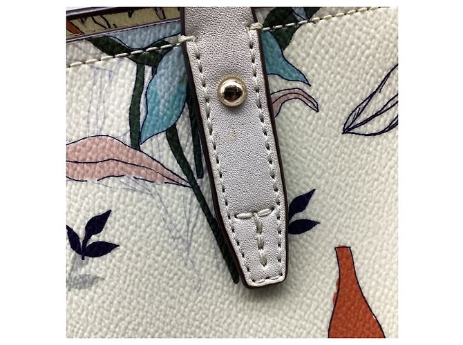 Tote carré Kerrington de Tory Burch en cuir blanc - vue 13