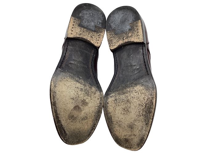 Scarpe Derby a punta in pelle marrone Salvatore Ferragamo Rosso - vista 11