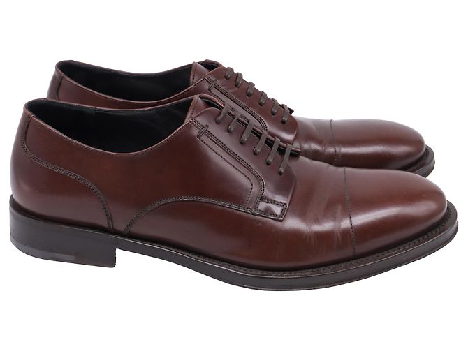 Scarpe Derby a punta in pelle marrone Salvatore Ferragamo Rosso - vista 2