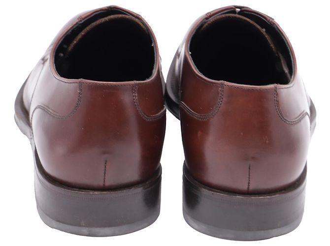 Scarpe Derby a punta in pelle marrone Salvatore Ferragamo Rosso - vista 5