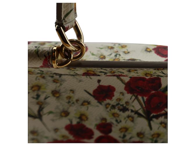 Bolsa Medium Miss Sicily de Dolce & Gabbana em couro com estampa floral - vista 10