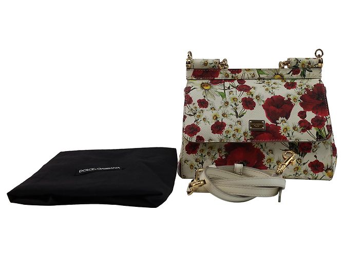 Bolsa Medium Miss Sicily de Dolce & Gabbana em couro com estampa floral - vista 11