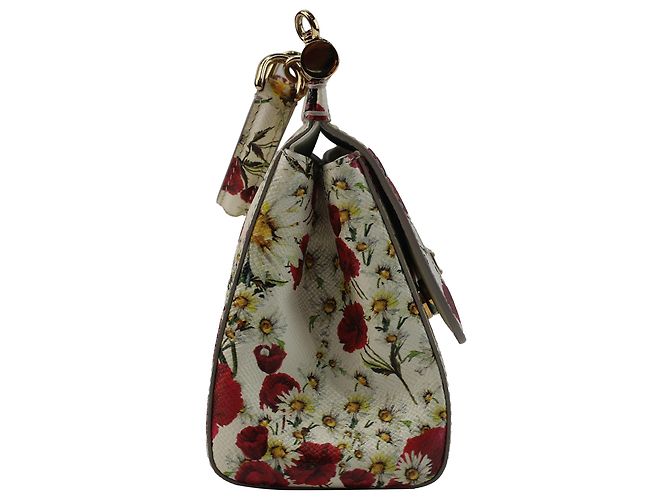 Bolsa Medium Miss Sicily de Dolce & Gabbana em couro com estampa floral - vista 2