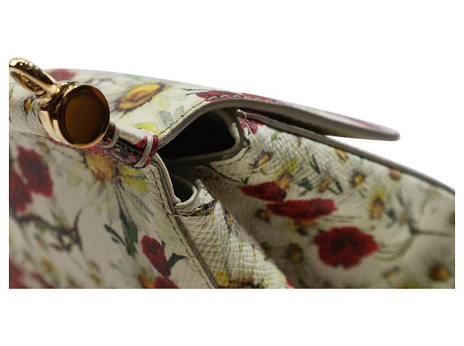 Bolsa Medium Miss Sicily de Dolce & Gabbana em couro com estampa floral - vista 7