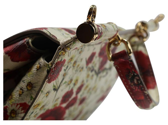 Bolsa Medium Miss Sicily de Dolce & Gabbana em couro com estampa floral - vista 8