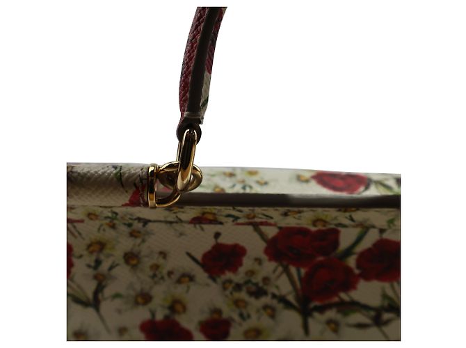 Bolsa Medium Miss Sicily de Dolce & Gabbana em couro com estampa floral - vista 9