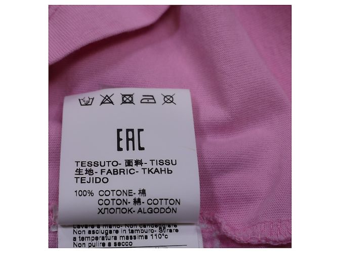 Camiseta de algodão rosa com estampa de logo MSGM - vista 6