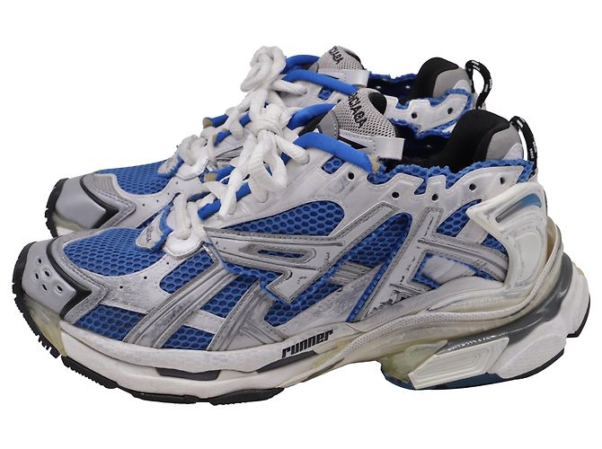 Tênis Runner Balenciaga em Poliuretano Azul Multicor - vista 4