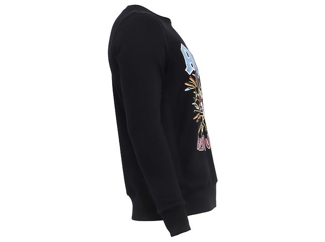 Gucci AC-DC bedruckter Sweatshirt aus schwarzer Baumwolle - Ansicht 3