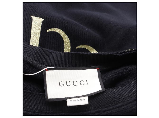Gucci AC-DC bedruckter Sweatshirt aus schwarzer Baumwolle - Ansicht 5