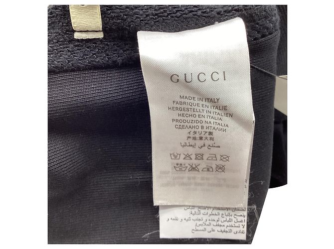 Gucci AC-DC bedruckter Sweatshirt aus schwarzer Baumwolle - Ansicht 6