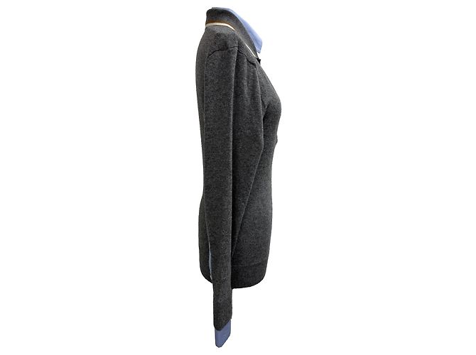 Stella Mc Cartney Polo aus grauer Wolle Mix Knit und Hemd von Stella McCartney - Ansicht 2