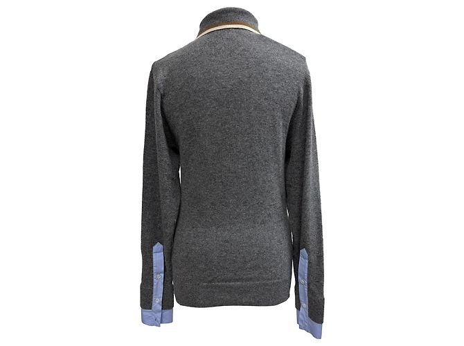 Stella Mc Cartney Polo aus grauer Wolle Mix Knit und Hemd von Stella McCartney - Ansicht 3