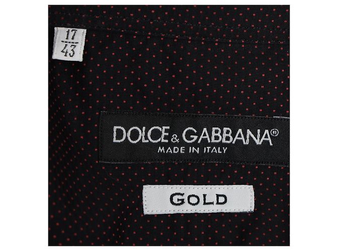 Camicia con bottoni Dolce & Gabbana in cotone nero - vista 4