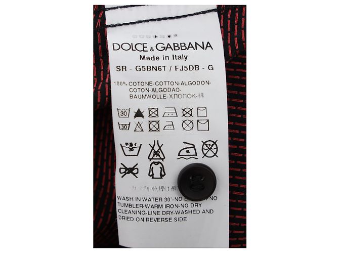 Camicia con bottoni Dolce & Gabbana in cotone nero - vista 6
