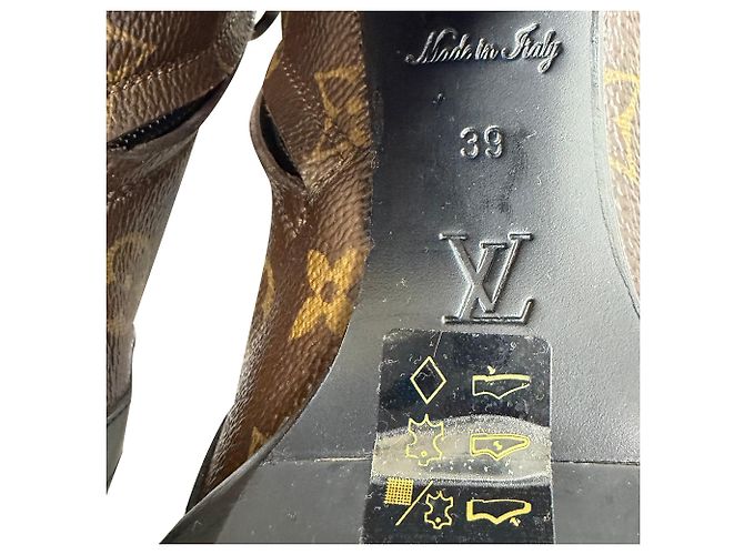 Stivaletti Monogram Star Trail Louis Vuitton in Tela Rivestita Marrone - vista 6