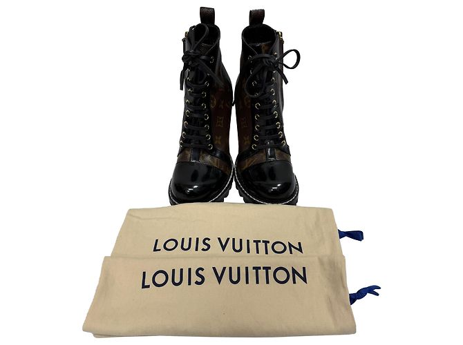 Stivaletti Monogram Star Trail Louis Vuitton in Tela Rivestita Marrone - vista 8