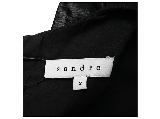 Sandro Mini Kleid mit Feuerwerksdruck aus schwarzem Polyester - Ansicht 4
