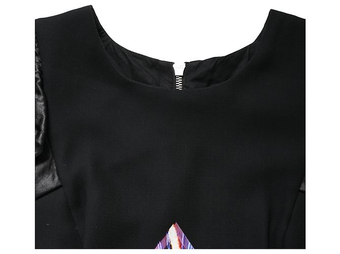 Sandro Mini Kleid mit Feuerwerksdruck aus schwarzem Polyester - Ansicht 5