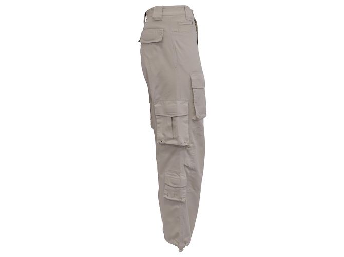 Pantaloni cargo svasati Balenciaga in cotone beige - vista 2
