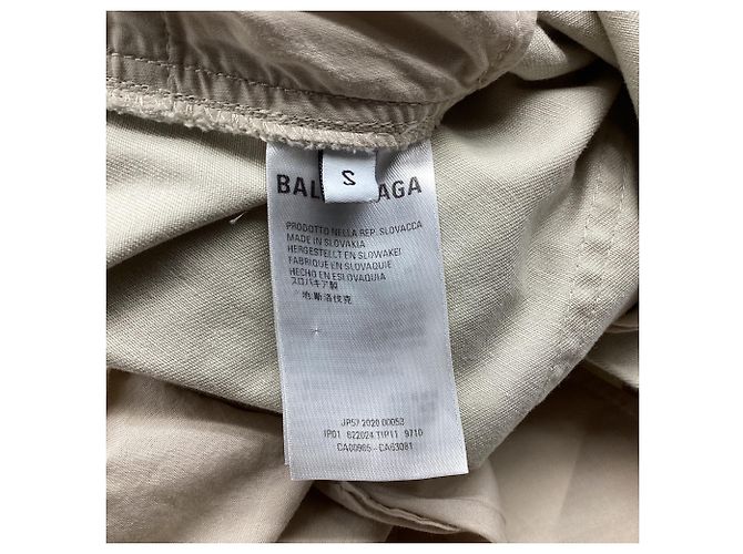 Pantaloni cargo svasati Balenciaga in cotone beige - vista 6