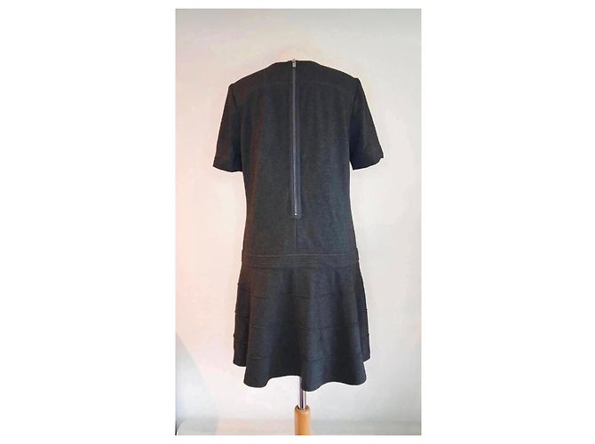 Graues Sommerkleid mit V-Ausschnitt Comptoir Des Cotonniers - Ansicht 2