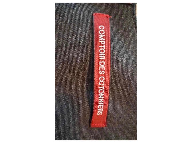 Graues Sommerkleid mit V-Ausschnitt Comptoir Des Cotonniers - Ansicht 3