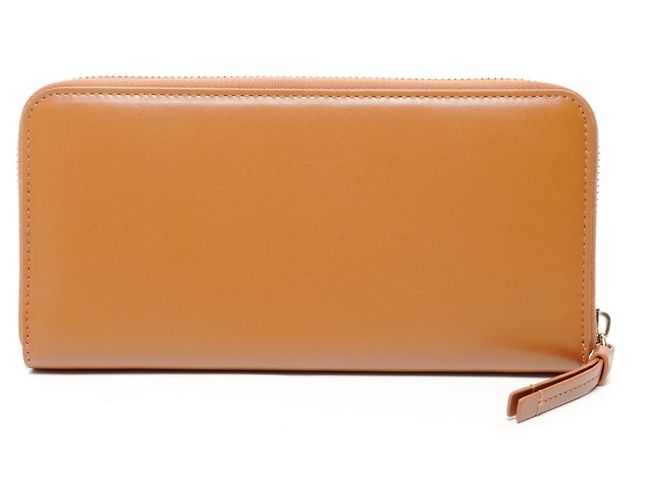 Langer Leder-Reißverschluss-Geldbeutel mit Chloé-Logo in Braun - Ansicht 2