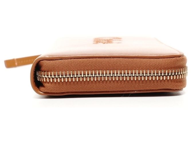 Langer Leder-Reißverschluss-Geldbeutel mit Chloé-Logo in Braun - Ansicht 4