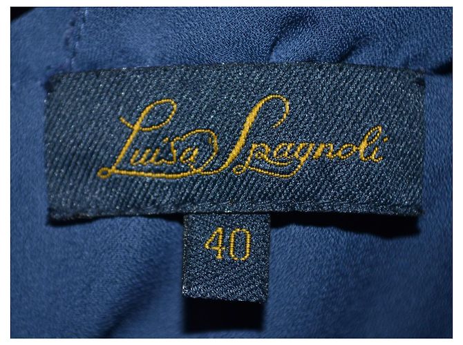 Abito blu in seta e viscosa Luisa Spagnoli taglia 40 - vista 4