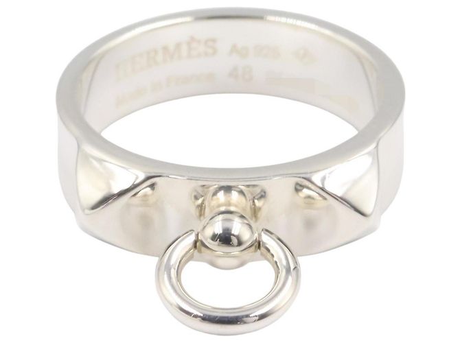 Hermes Hermès Collier de Chien Ring, Sterling Silver, Women's Jewelry Silvery - view 2