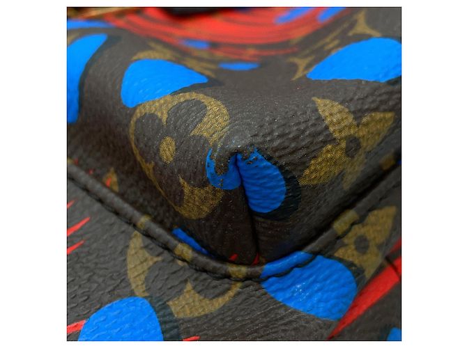 Zaino Palm Springs PM Monogram Jungle Dot Louis Vuitton, Borsa a mano, Nera, Monogramma, LOUIS VUITTON Nero - vista 12