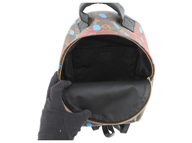 Zaino Palm Springs PM Monogram Jungle Dot Louis Vuitton, Borsa a mano, Nera, Monogramma, LOUIS VUITTON Nero - vista 6