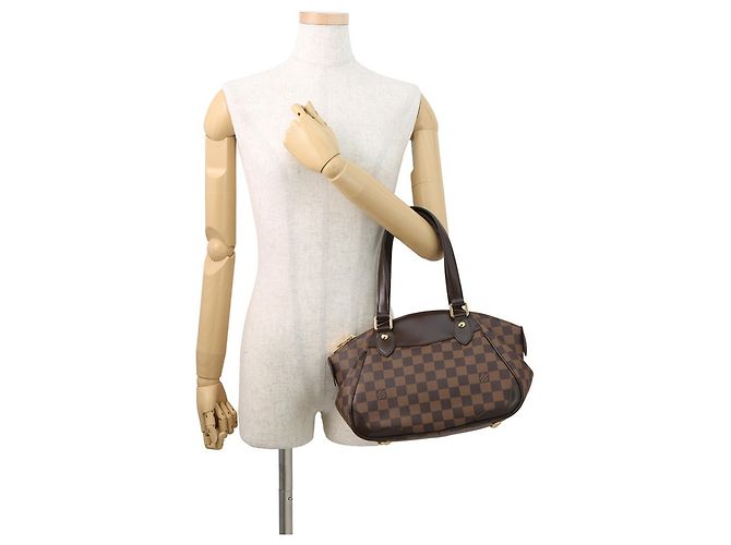 Borsa Louis Vuitton Damier Ebene Verona PM LOUIS VUITTON Spalla Monogram per Donne Rosso - vista 4