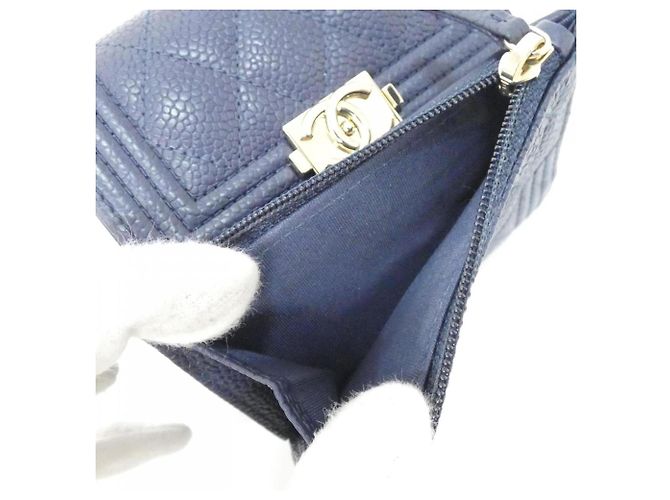 Cartera Chanel Boy Line Azul marino - vista 8