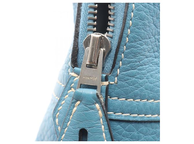 Borsa Hermès Omnibus PM in pelle Taurillon Clemence, blu, per donne - vista 10