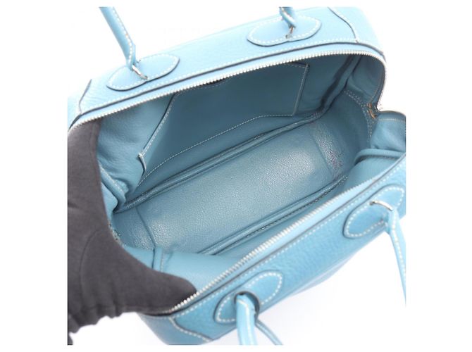 Borsa Hermès Omnibus PM in pelle Taurillon Clemence, blu, per donne - vista 3