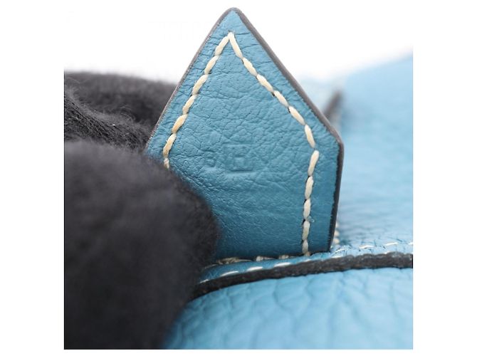 Borsa Hermès Omnibus PM in pelle Taurillon Clemence, blu, per donne - vista 5