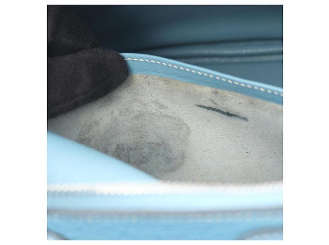 Borsa Hermès Omnibus PM in pelle Taurillon Clemence, blu, per donne - vista 6